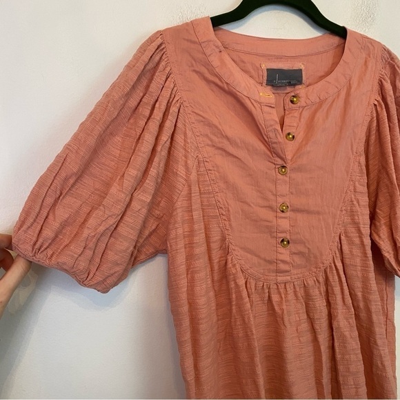 BY ANTHROPOLOGIE pink puff sleeve blouse - Picture 5 of 6